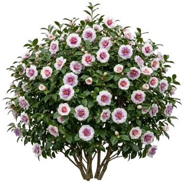Dream Weaver Camellia cut-out illustration