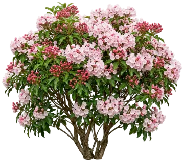 Carol Mountain Laurel cut-out illustration