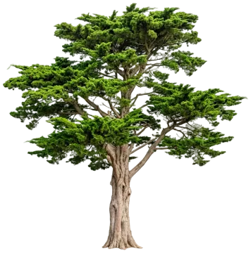 Monterey Cypress cut-out illustration