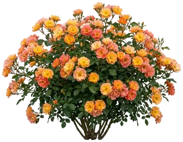 Amber Flower Carpet Rose cut-out illustration