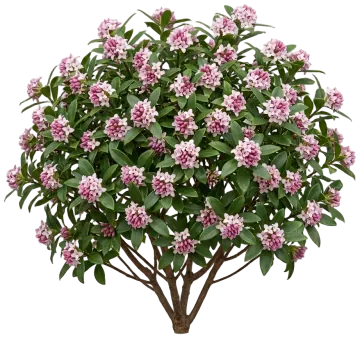 Winter Daphne cut-out illustration