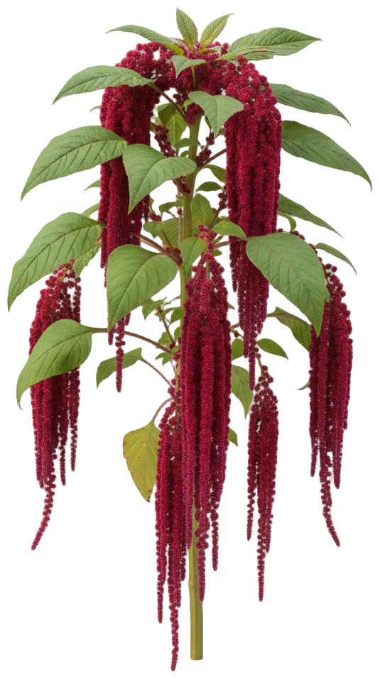 Love-Lies-Bleeding cut-out illustration