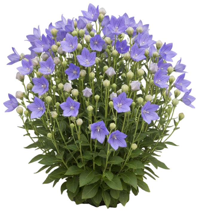 Balloon Flower cut-out illustration