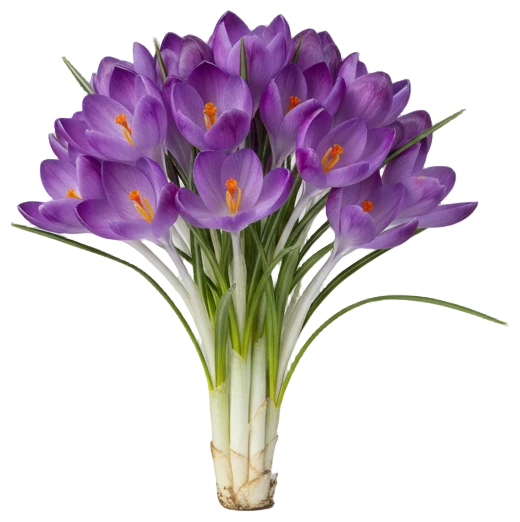 Autumn Crocus cut-out illustration