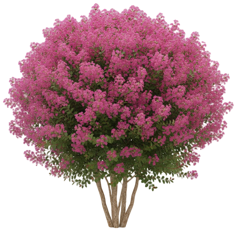 Crape Myrtle cut-out illustration