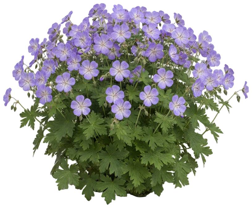 Hardy Geranium cut-out illustration