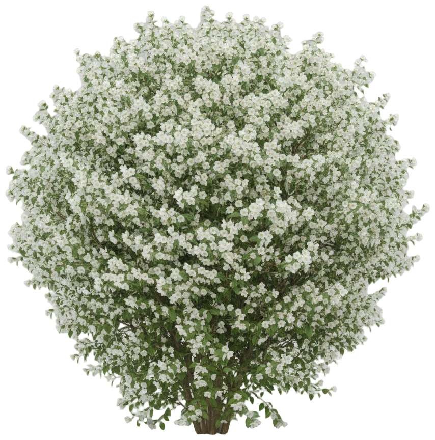 Mock Orange cut-out illustration