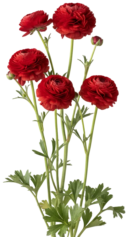 Ranunculus cut-out illustration