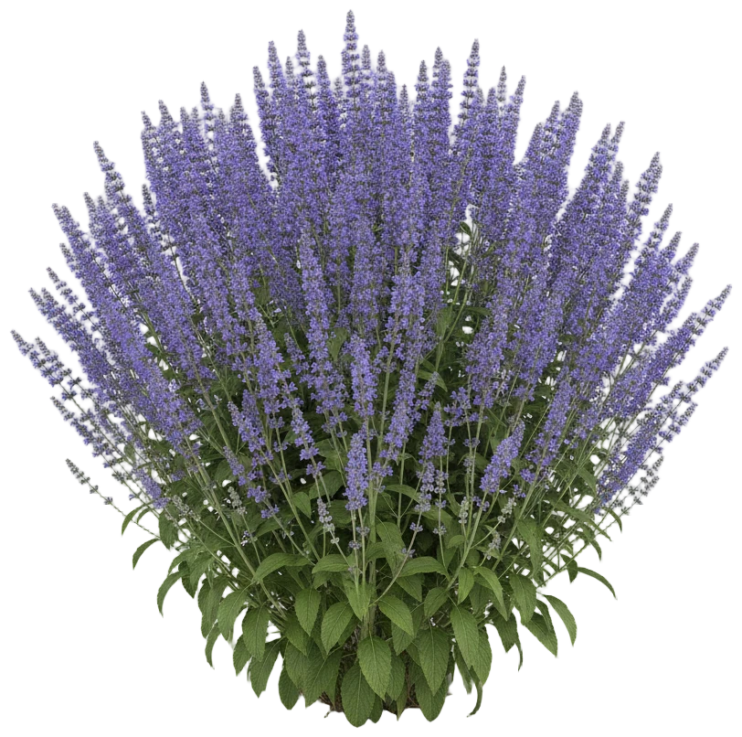 Perennial Salvia cut-out illustration