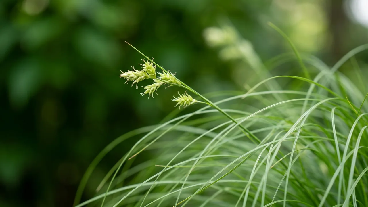 Appalachian Sedge (Carex appalachica) - foliage plant, illustrated plant card