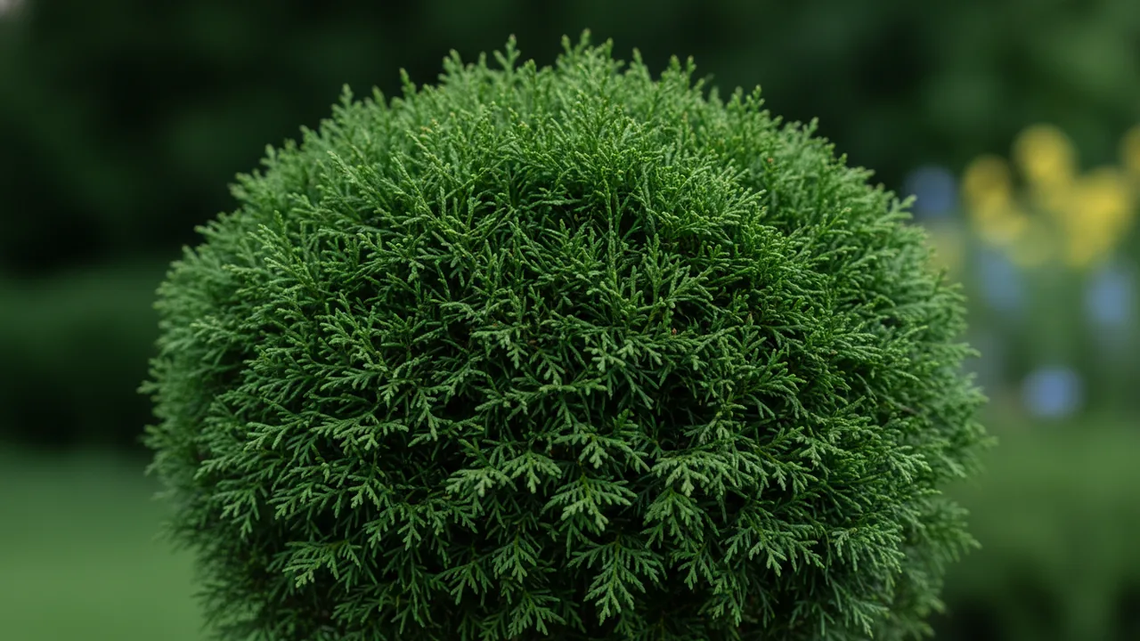 Danica (Thuja occidentalis 'Danica') - foliage plant, illustrated plant card