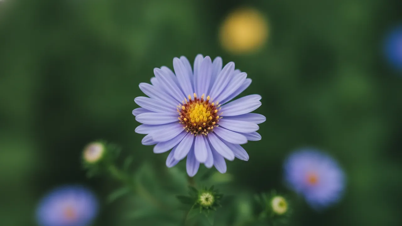 Raydon's Favorite (Symphyotrichum oblongifolium 'Raydon's Favorite') - blue flowers, illustrated plant card