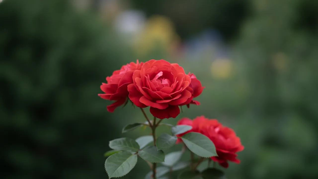 Avant-Garde (Rosa 'Delgramat') - red flowers, illustrated plant card