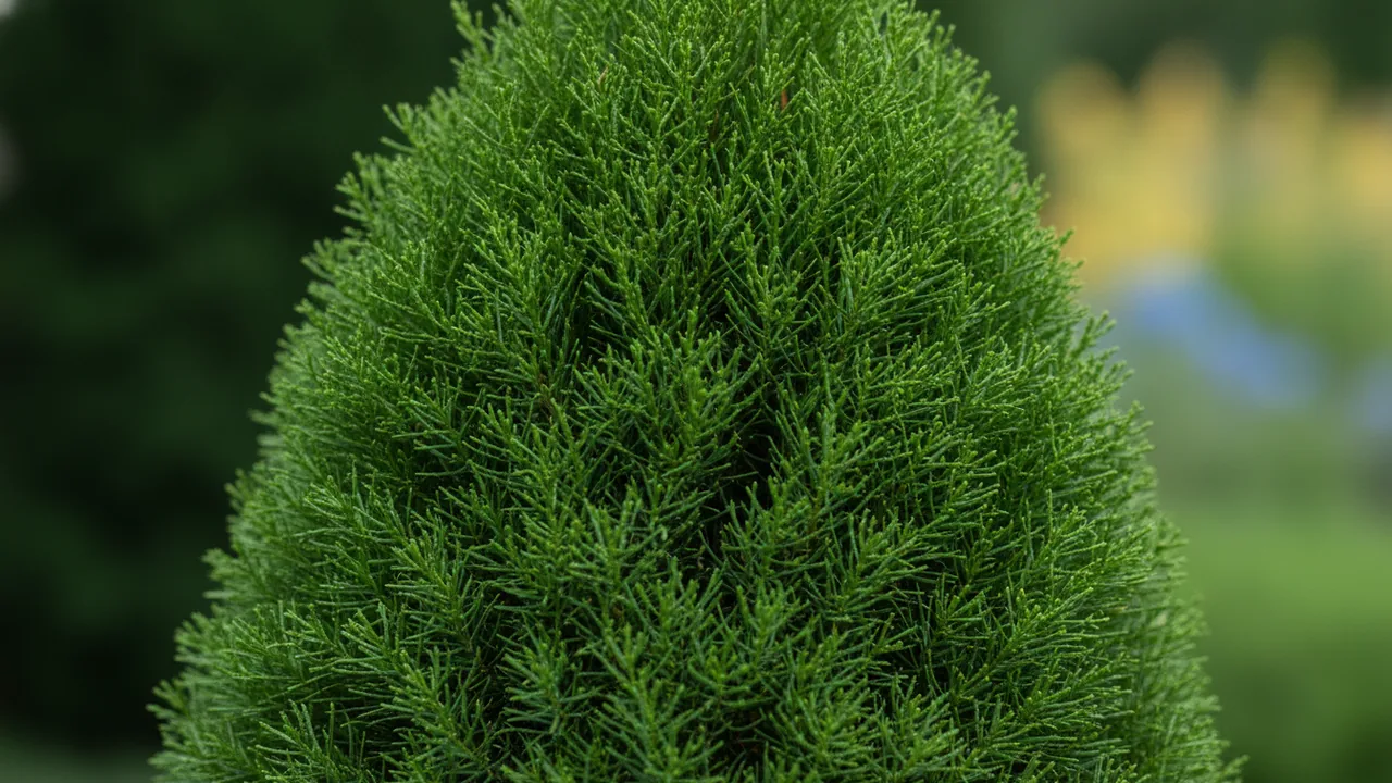 Peve Minaret (Taxodium distichum 'Peve Minaret') - foliage plant, illustrated plant card
