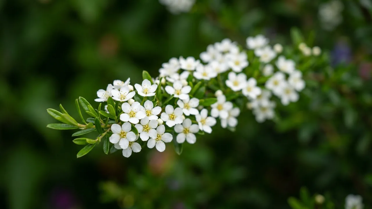 Berry Box Pyracomeles (× Pyracomeles 'NCXP2') - white flowers, illustrated plant card