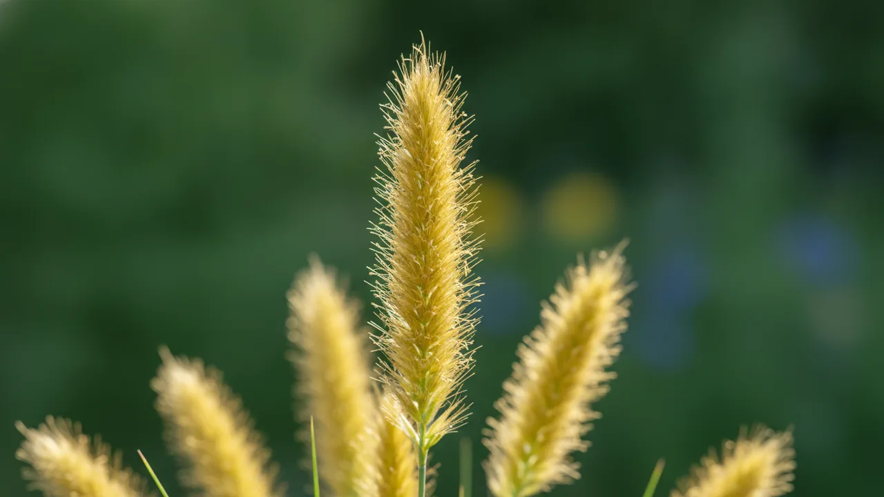 Blue Fescue (Festuca glauca) - foliage plant, illustrated plant card