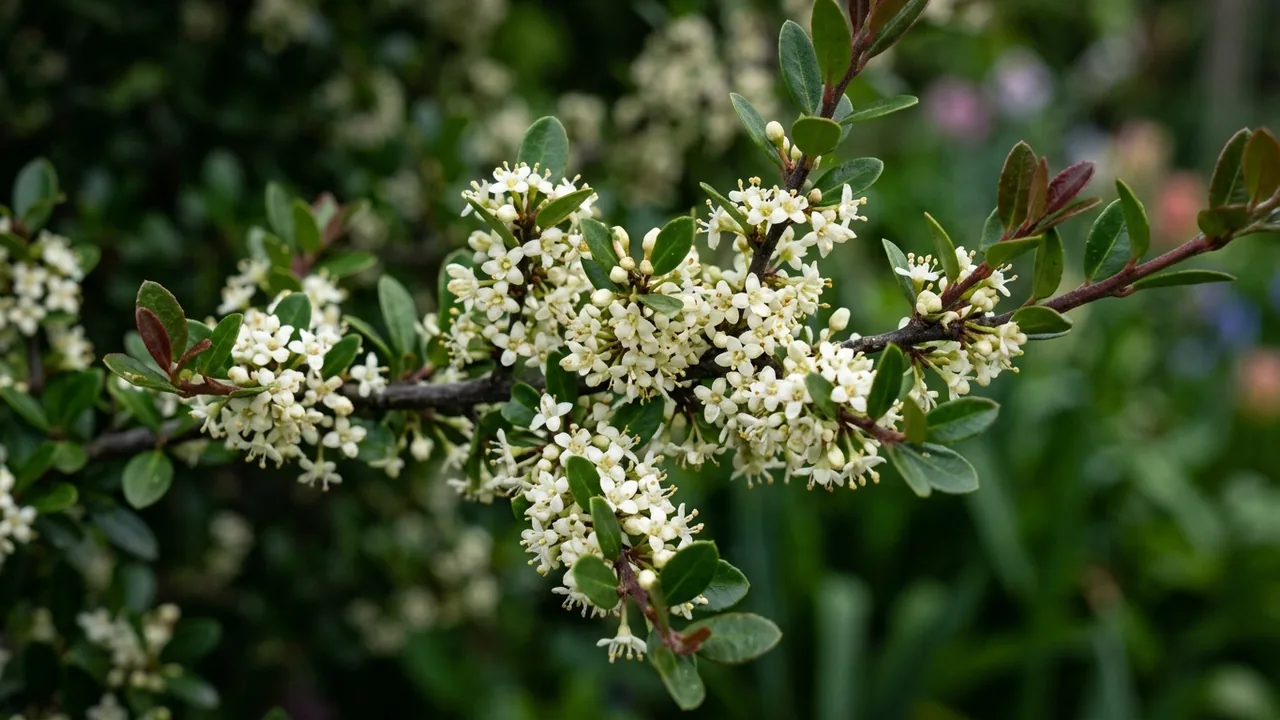 Bordeaux Dwarf Yaupon Holly (Ilex vomitoria 'Condeaux') - foliage plant, illustrated plant card