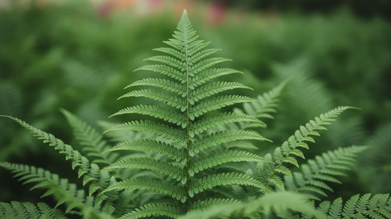 Boston Fern (Nephrolepis exaltata) - foliage plant, illustrated plant card