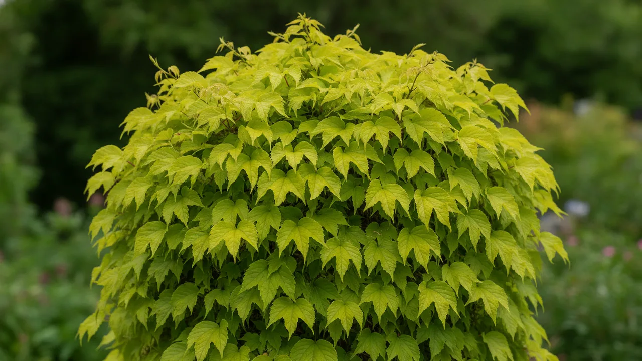 Fenway Park (Parthenocissus tricuspidata 'Fenway Park') - foliage plant, illustrated plant card