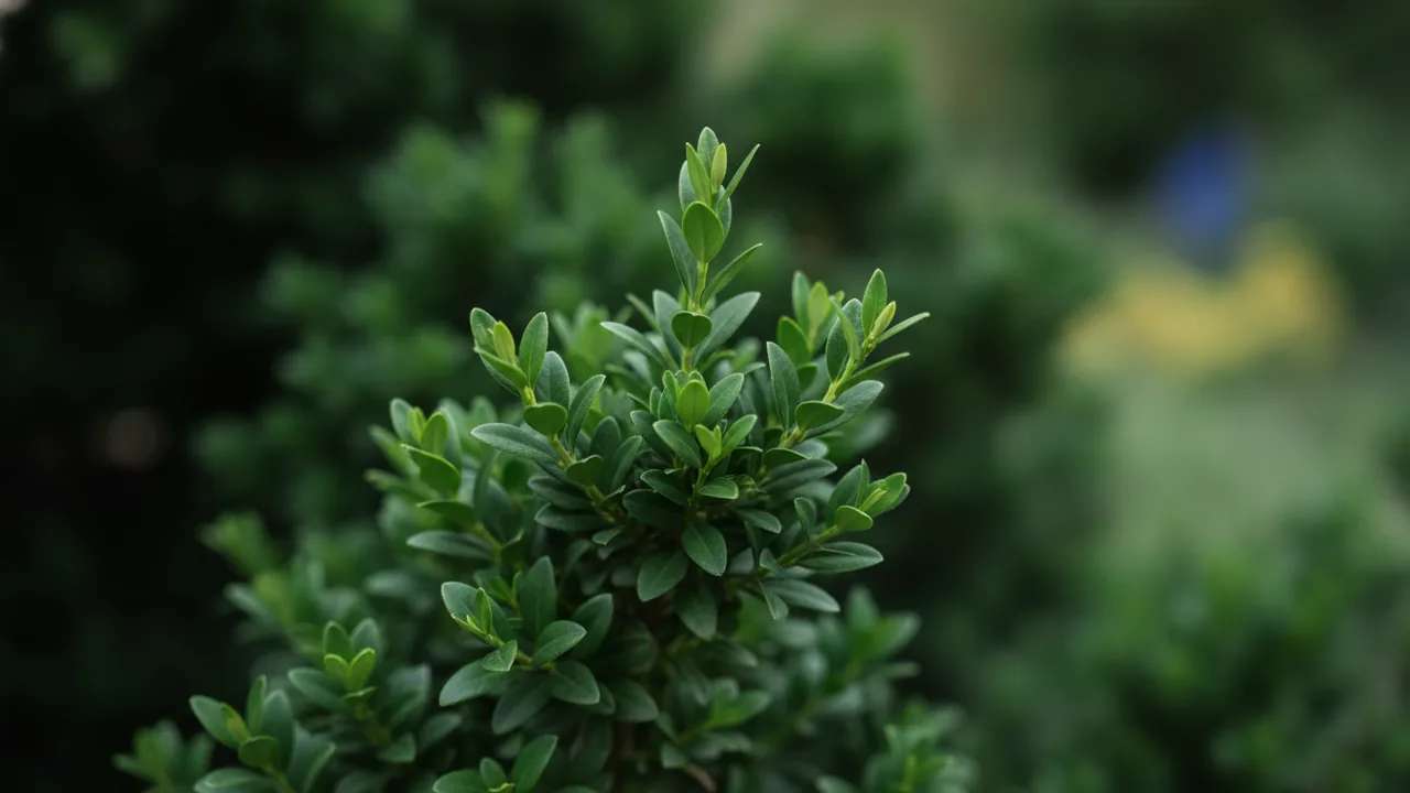 Green Velvet (Buxus 'Green Velvet') - foliage plant, illustrated plant card
