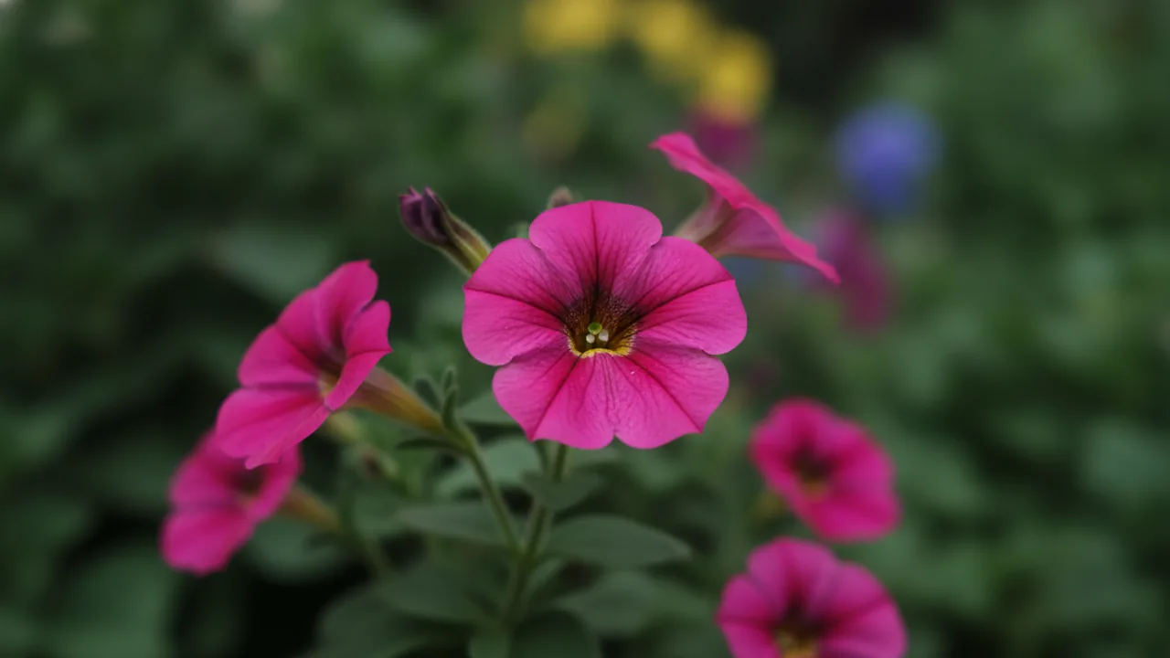 Superbells Pink (Calibrachoa 'Superbells Pink') - pink flowers, illustrated plant card
