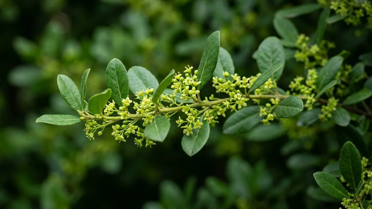 California Coffeeberry (Frangula californica) - foliage plant, illustrated plant card