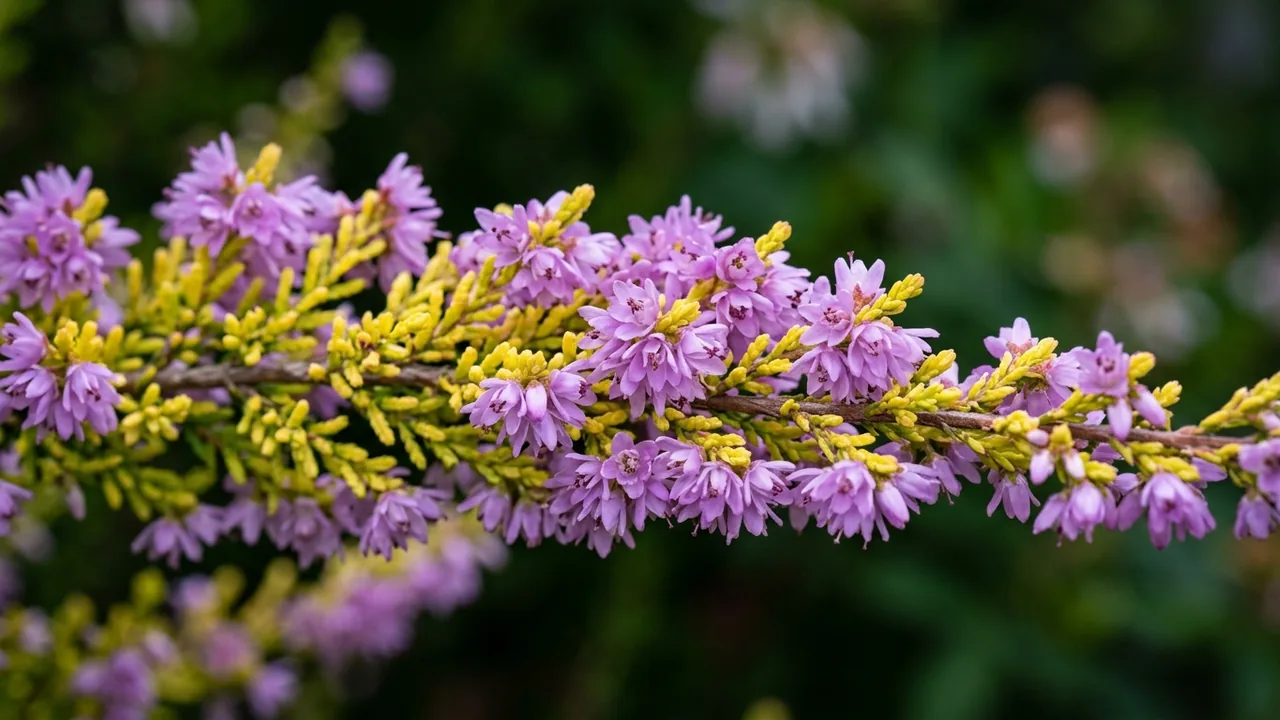 Carnival Scotch Heather (Calluna vulgaris 'Multicolor') - foliage plant, illustrated plant card