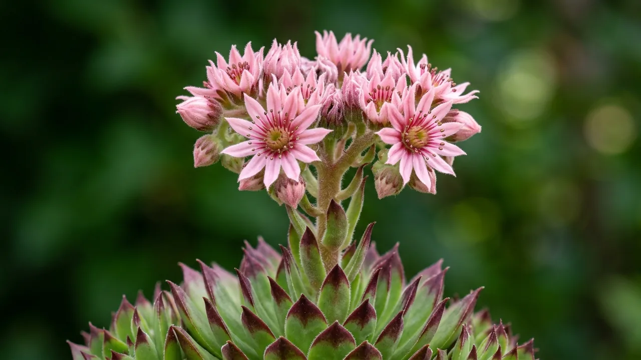 Chick Charms Appletini Hens & Chicks (Sempervivum 'Reinhard') - foliage plant, illustrated plant card