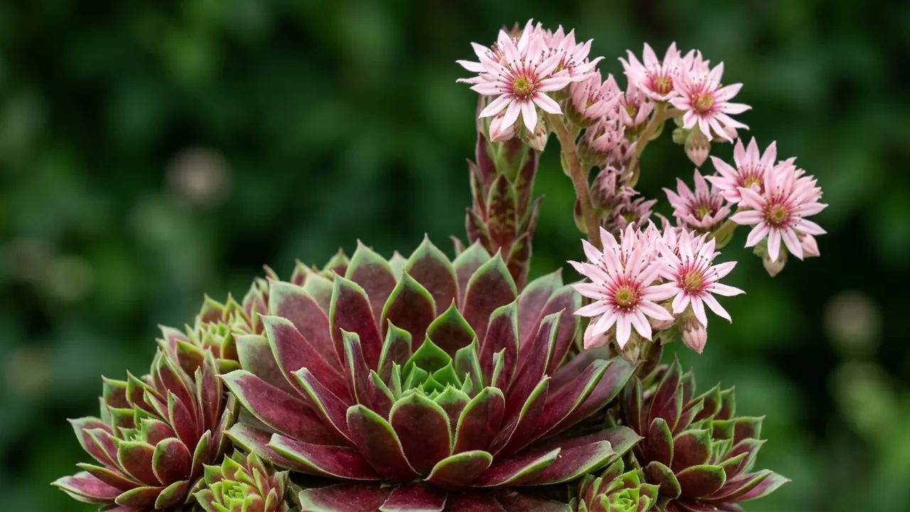 Chick Charms Giant Emerald Explosion Hens and Chicks (Sempervivum 'Gee2022') - foliage plant, illustrated plant card