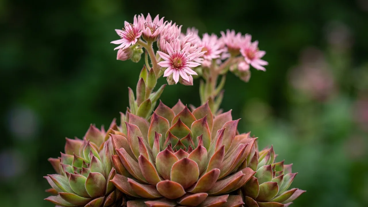 Chick Charms Giants Copper Canyon Hens and Chicks (Sempervivum 'Copper Canyon') - foliage plant, illustrated plant card