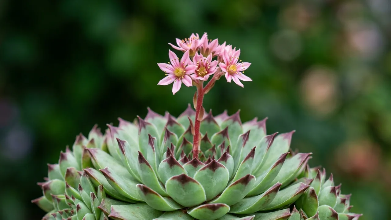 Chick Charms Mint Chocolate Chips Hens and Chicks (Sempervivum 'Mint Chocolate Chip') - foliage plant, illustrated plant card