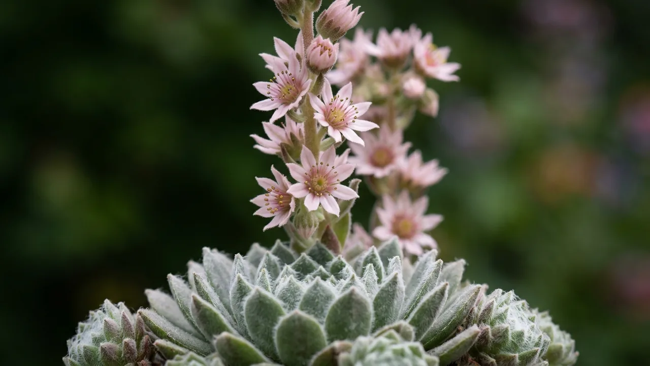Chick Charms Powdered Pastry Hens and Chicks (Sempervivum 'Powdered Pastry') - foliage plant, illustrated plant card