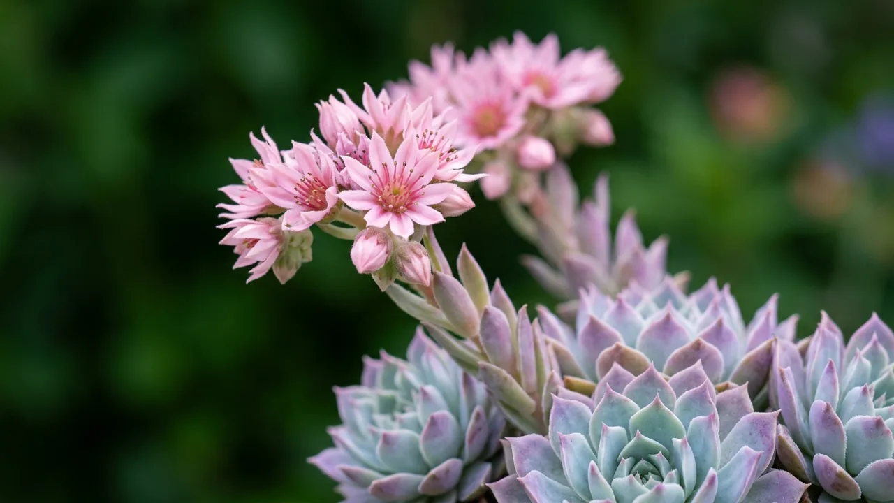 Chick Charms Sugar Shimmer Hens & Chicks (Sempervivum 'Soft Line') - foliage plant, illustrated plant card