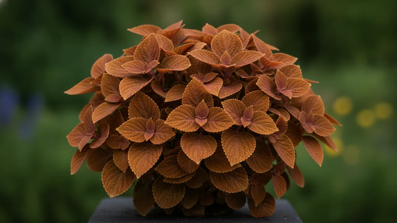 Henna (Coleus 'Henna') - foliage plant, illustrated plant card