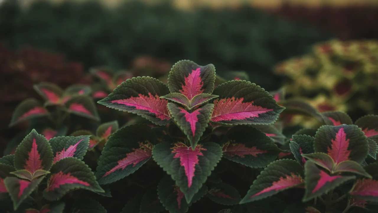 Kong Rose (Coleus 'Kong Rose') - foliage plant, illustrated plant card