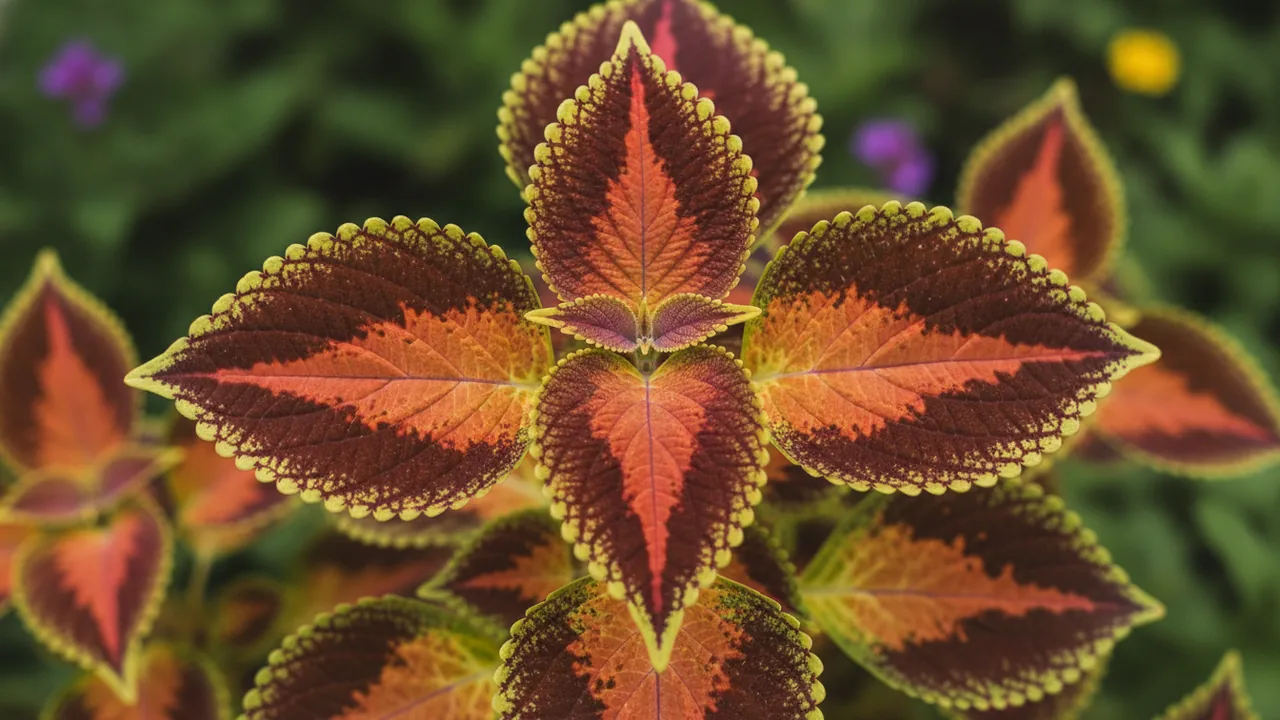 Sedona Sunset (Coleus 'Sedona Sunset') - foliage plant, illustrated plant card
