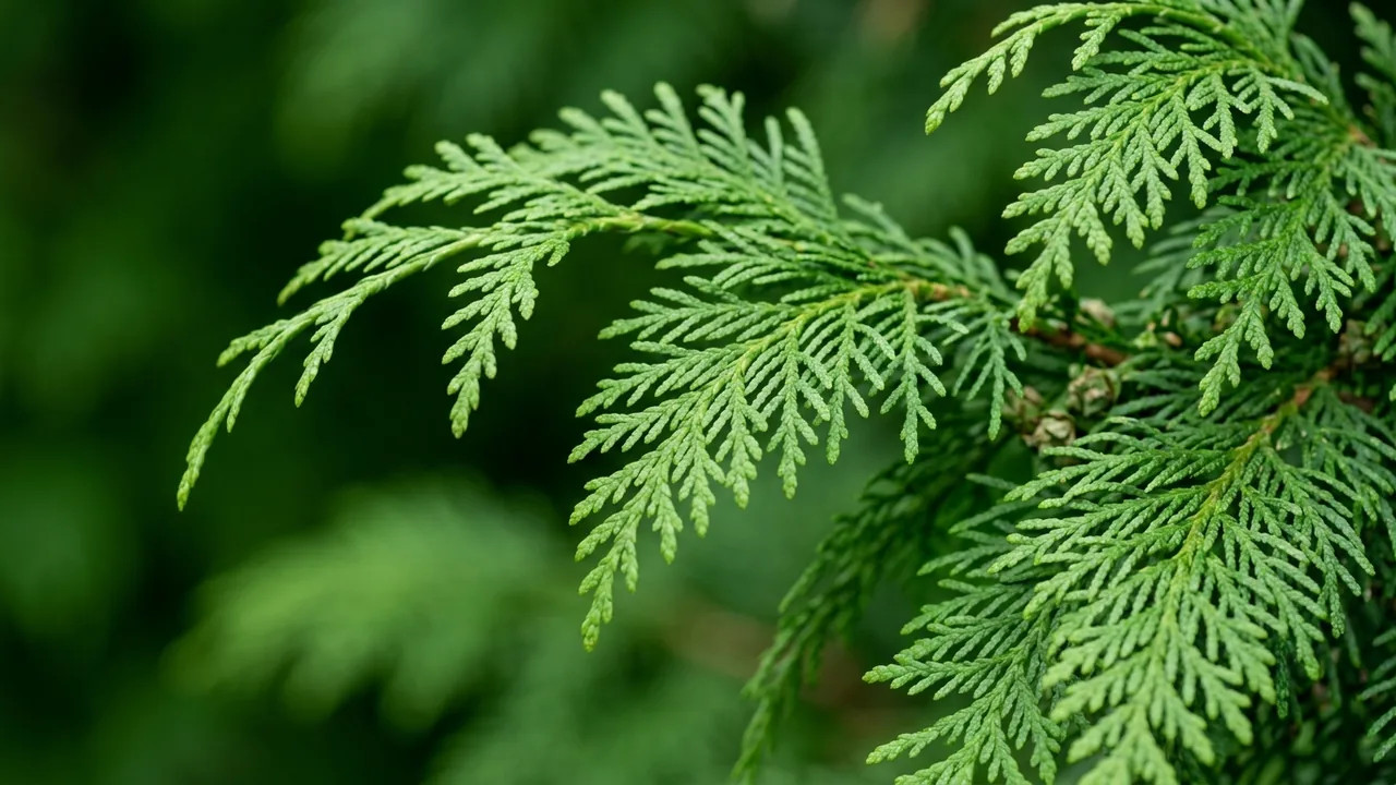 Compact Fernspray Cypress (Chamaecyparis obtusa 'Compact Fernspray') - foliage plant, illustrated plant card