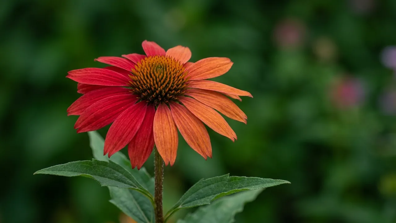Artisan Red Ombre Coneflower (Echinacea 'PAS1257973') - red flowers, illustrated plant card