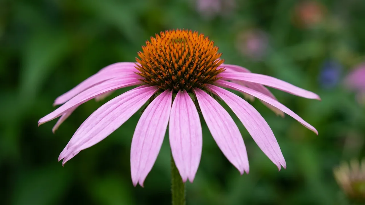 Narrow-Leaf Coneflower (Echinacea angustifolia) - pink flowers, illustrated plant card