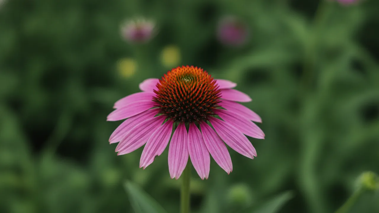 Purple Coneflower in bloom, illustrated plant card