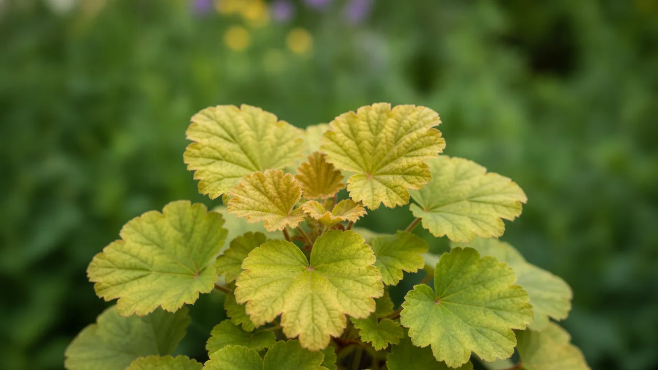 Caramel (Heuchera 'Caramel') - foliage plant, illustrated plant card
