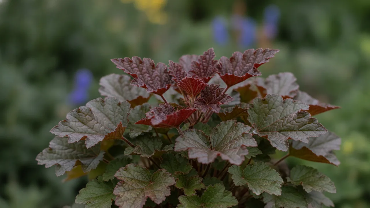 Forever Red (Heuchera 'Forever Red') - foliage plant, illustrated plant card