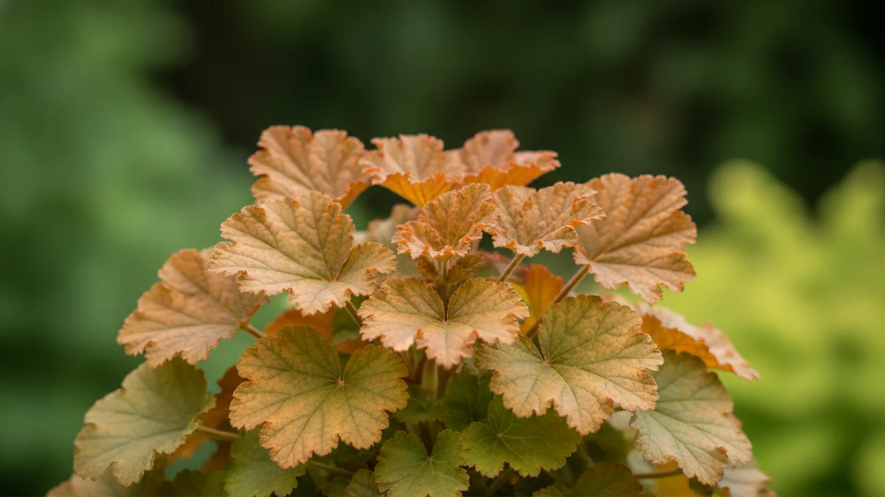 Marmalade (Heuchera 'Marmalade') - foliage plant, illustrated plant card
