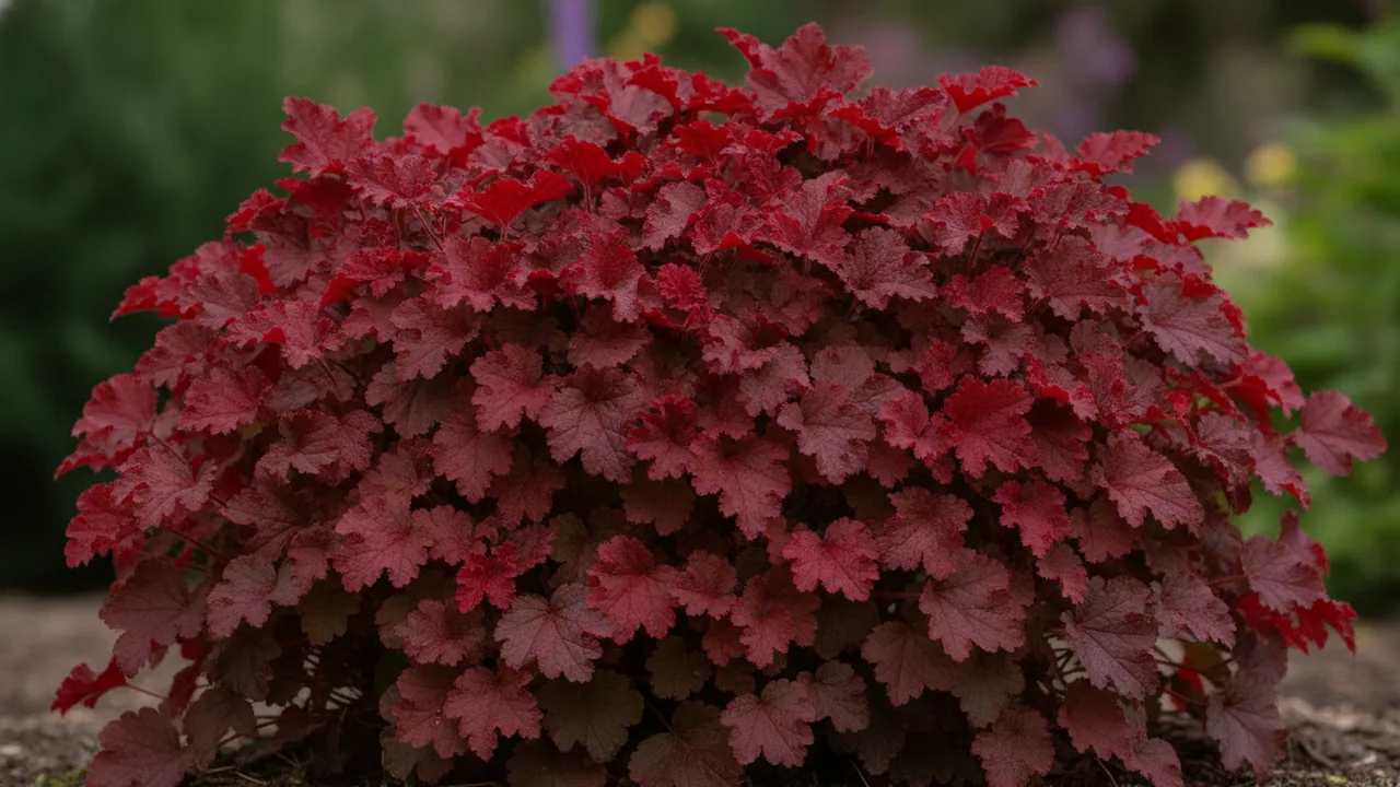 Coral Bells (Heuchera) - foliage plant, illustrated plant card