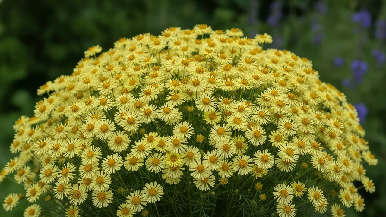 Moonbeam (Coreopsis verticillata 'Moonbeam') - yellow flowers, illustrated plant card
