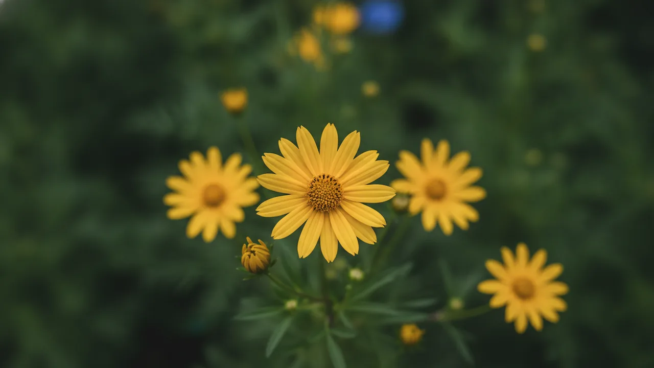 Zagreb (Coreopsis verticillata 'Zagreb') - yellow flowers, illustrated plant card