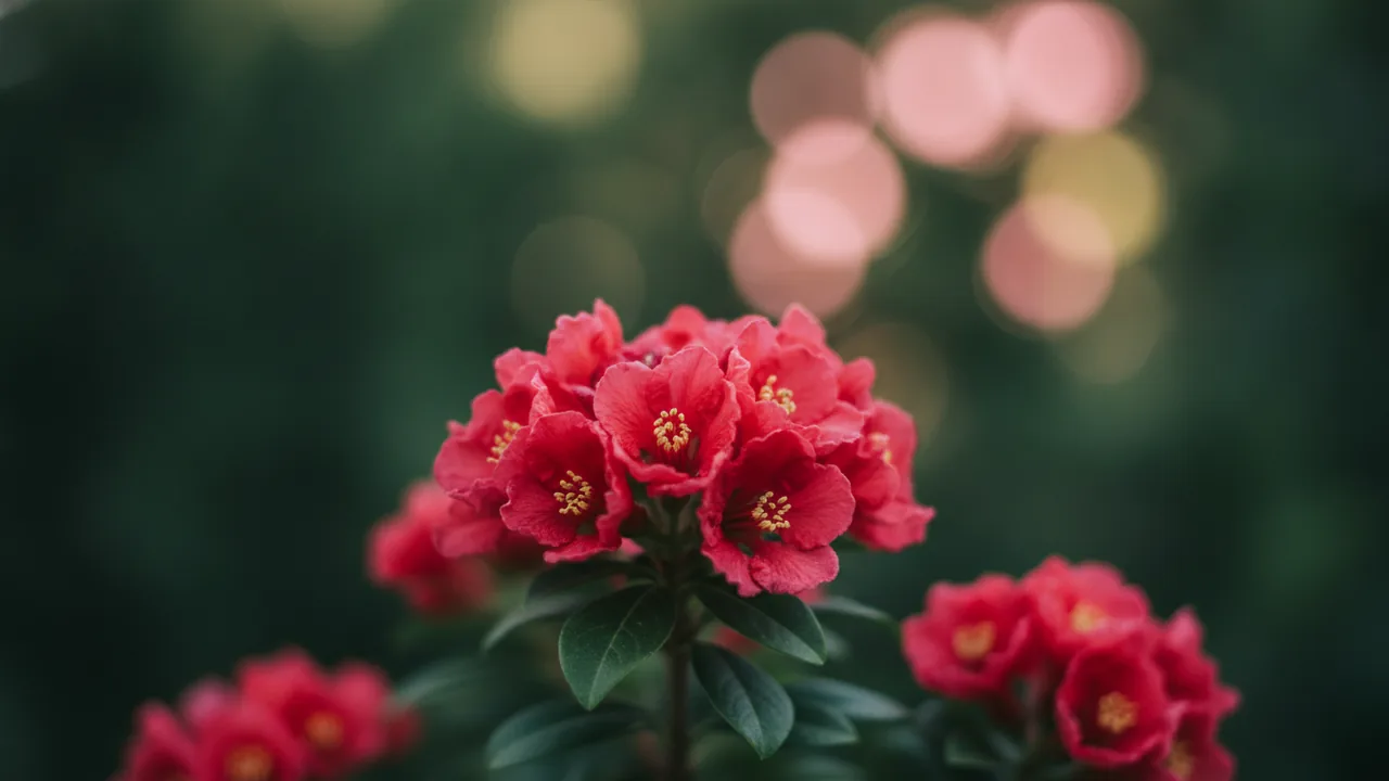 Cherry Dazzle (Lagerstroemia 'Cherry Dazzle') - red flowers, illustrated plant card