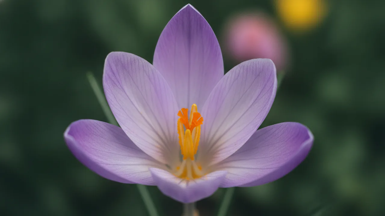 Pickwick (Crocus vernus 'Pickwick') - purple flowers, illustrated plant card