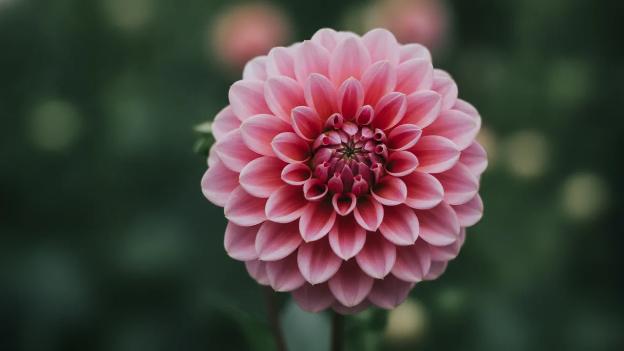 Otto's Thrill (Dahlia 'Otto's Thrill') - pink flowers, illustrated plant card
