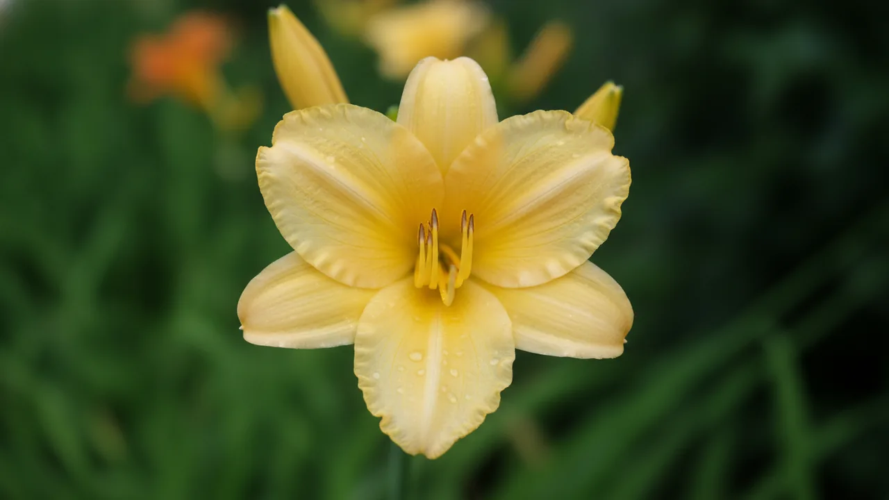 Joan Senior (Hemerocallis 'Joan Senior') - white flowers, illustrated plant card